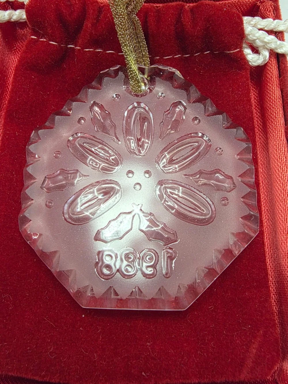 Vintage Waterford 1988 Five Golden Rings Days of Christmas Tree Ornament
